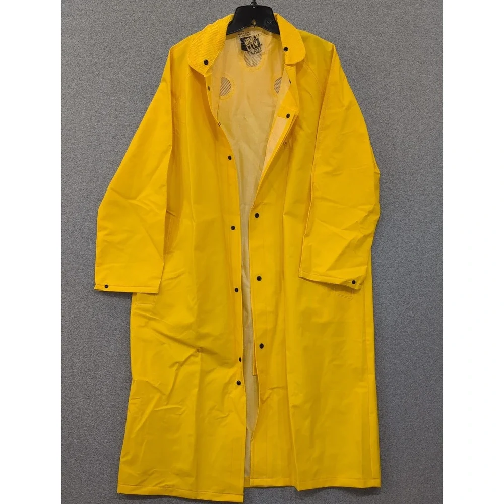 River City Protective Wear Yellow Raincoat Full Zip XL Men Work Outerwear - Picture 1 of 4